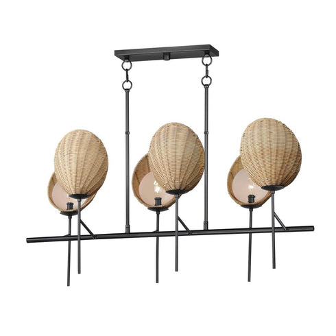 Maxim Maldives Chandelier in Black Finish Model: 12607NABK