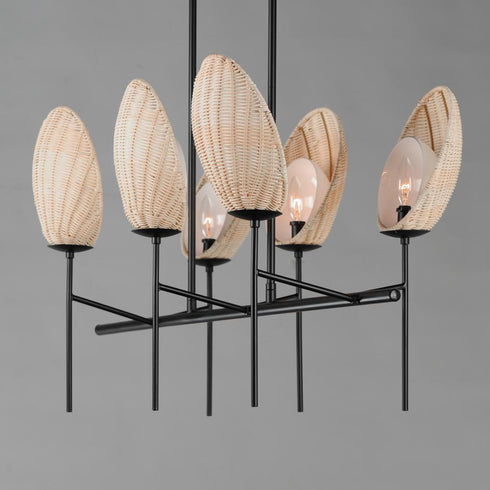 Maxim Maldives Chandelier in Black Finish Model: 12607NABK