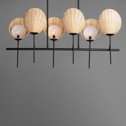Maxim Maldives Chandelier in Black Finish Model: 12607NABK
