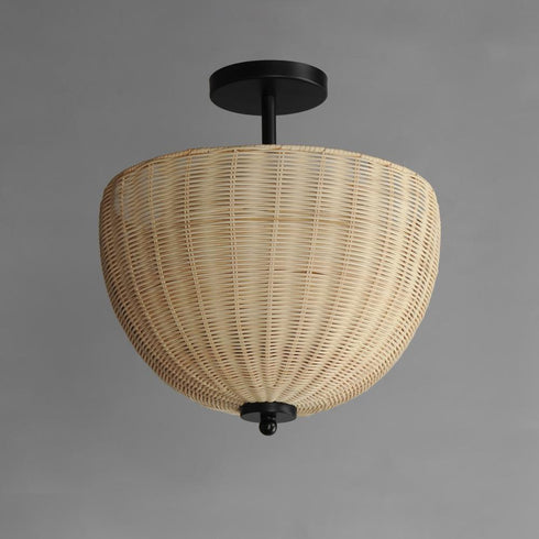 Maxim Maldives Semi Flush Mount in Black Finish Model: 12604NABK