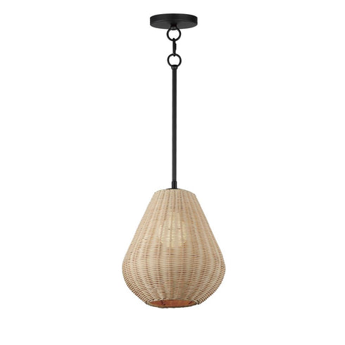 Maxim Maldives Single Pendant in Black Finish Model: 12602NABK