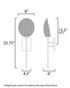 Maxim Maldives Wall Sconce in Black Finish Model: 12601NABK