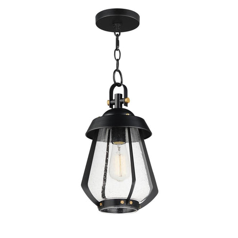 Maxim Mariner Outdoor Pendant in Black / Antique Brass Finish Model: 30621CDBKAB