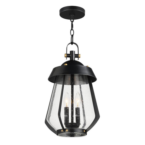 Maxim Mariner Outdoor Pendant in Black / Antique Brass Finish Model: 30623CDBKAB
