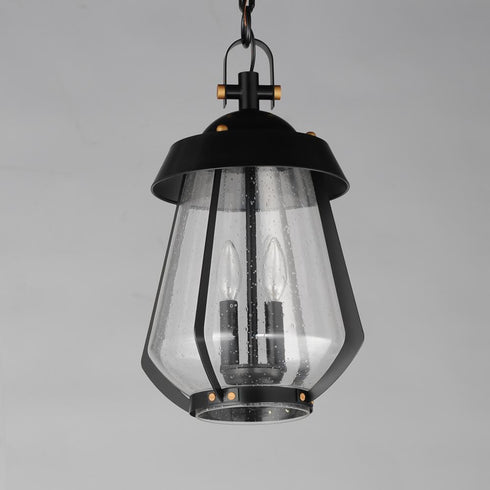 Maxim Mariner Outdoor Pendant in Black / Antique Brass Finish Model: 30623CDBKAB