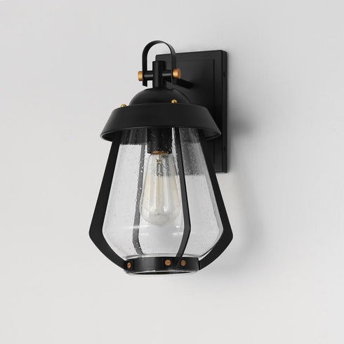Maxim Mariner Outdoor Wall Mount in Black / Antique Brass Finish Model: 30622CDBKAB