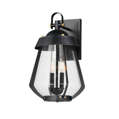Maxim Mariner Outdoor Wall Mount in Black / Antique Brass Finish Model: 30624CDBKAB