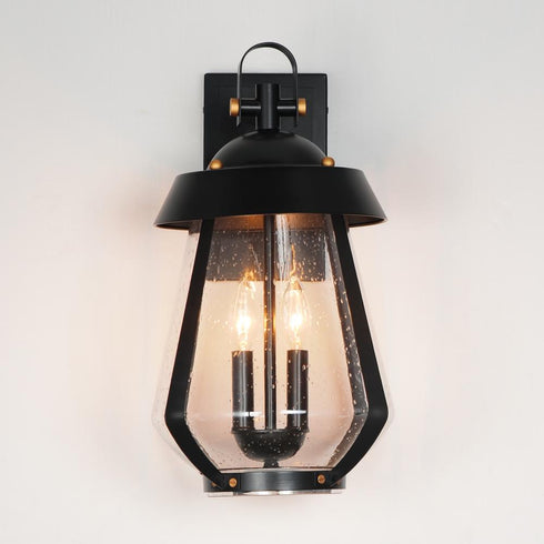 Maxim Mariner Outdoor Wall Mount in Black / Antique Brass Finish Model: 30624CDBKAB