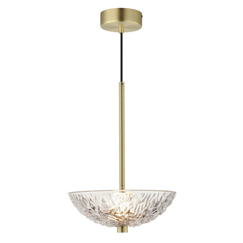 Maxim Metropolis Single Pendant in Satin Brass Finish Model: 24981TCSBR