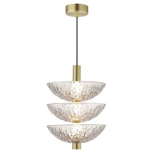 Maxim Metropolis Single Pendant in Satin Brass Finish Model: 24983TCSBR
