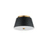 Maxim Miles Flush Mount in Black / Natural Aged Brass Finish Model: 10710WTBKNAB