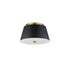 Maxim Miles Flush Mount in Black / Natural Aged Brass Finish Model: 10710WTBKNAB