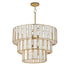 Maxim Miramar Chandelier in Capiz / Natural Aged Brass Finish Model: 12808CZNAB