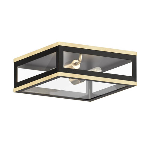 Maxim Neoclass Outdoor Flush Mount in Black / Gold Finish Model: 30059CLBKGLD