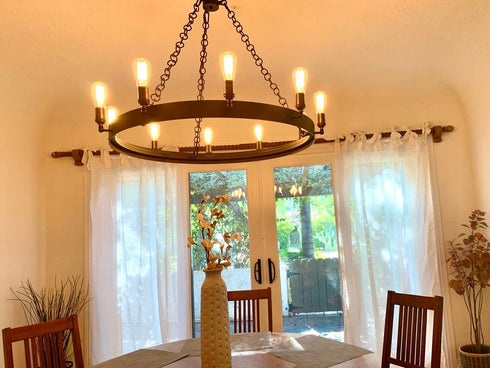 Maxim Noble Chandelier in Black Natural Aged Brass Finish Model: 26275BKNAB