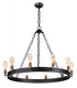 Maxim Noble Chandelier in Black / Natural Aged Brass Finish Model: 26275BKNAB/BUL