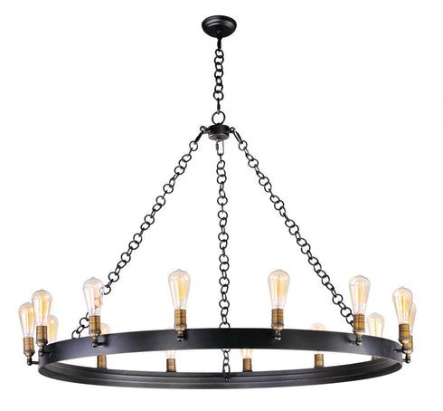 Maxim Noble Chandelier in Black Natural Aged Brass Finish Model: 26276BKNAB