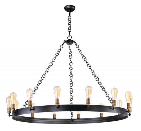 Maxim Noble Chandelier in Black Natural Aged Brass Finish Model: 26276BKNAB