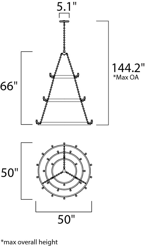 Maxim Noble Chandelier in Black Natural Aged Brass Finish Model: 26278BKNAB