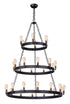 Maxim Noble Chandelier in Black Natural Aged Brass Finish Model: 26278BKNAB