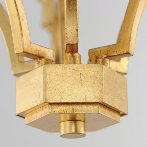 Maxim Normandy Chandelier in Gold Leaf Finish Model: 12786GL