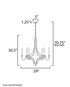 Maxim Normandy Chandelier in Gold Leaf Finish Model: 12786GL