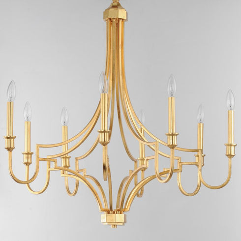 Maxim Normandy Chandelier in Gold Leaf Finish Model: 12788GL