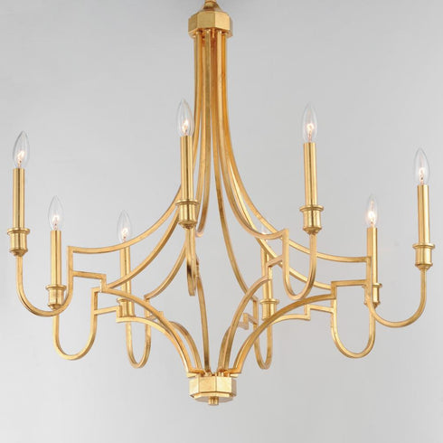 Maxim Normandy Chandelier in Gold Leaf Finish Model: 12788GL