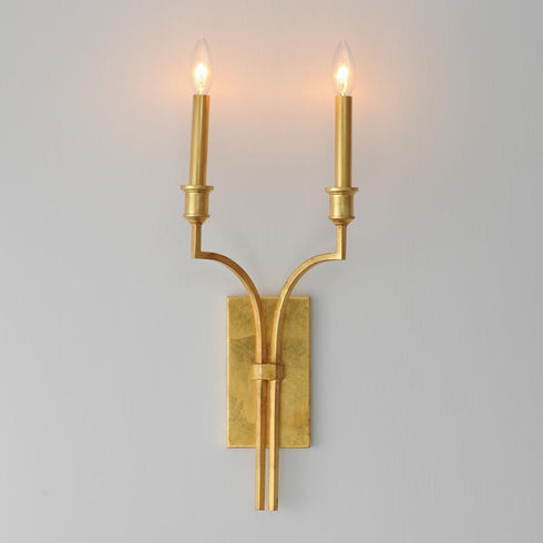 Maxim Normandy Wall Sconce in Gold Leaf Finish Model: 12782GL