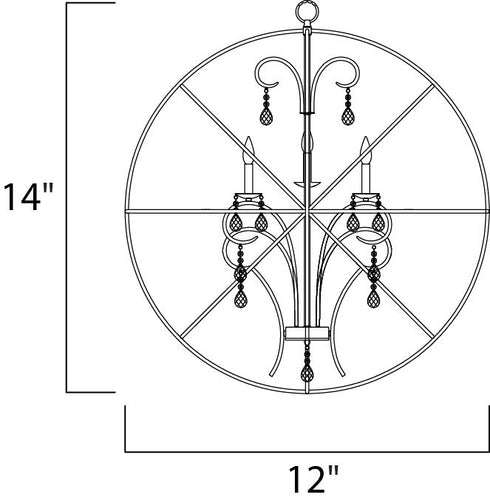 Maxim Orbit Single Pendant in Anthracite Polished Nickel Finish Model: 25140ARPN