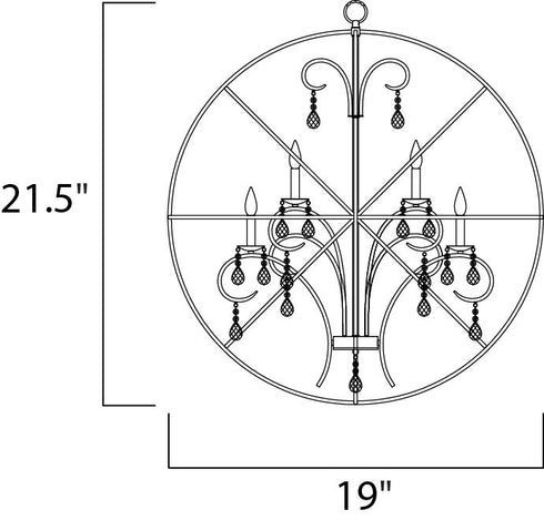 Maxim Orbit Single Pendant in Anthracite Polished Nickel Finish Model: 25142ARPN