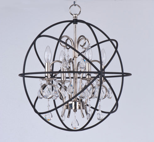 Maxim Orbit Single Pendant in Anthracite Polished Nickel Finish Model: 25142ARPN