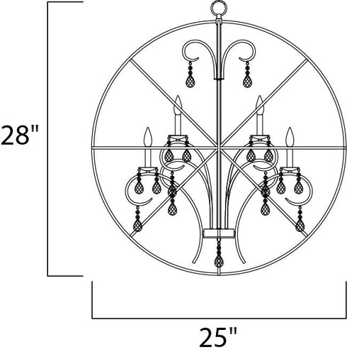 Maxim Orbit Single Pendant in Anthracite Polished Nickel Finish Model: 25144ARPN