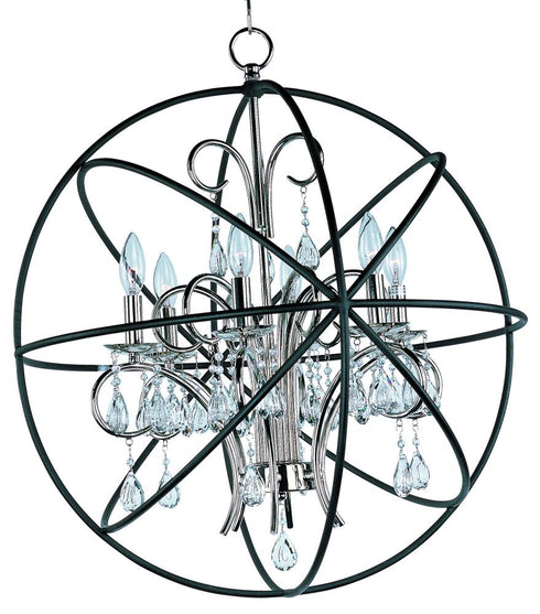 Maxim Orbit Single Pendant in Anthracite Polished Nickel Finish Model: 25144ARPN