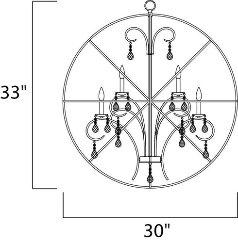 Maxim Orbit Single Pendant in Anthracite Polished Nickel Finish Model: 25145ARPN