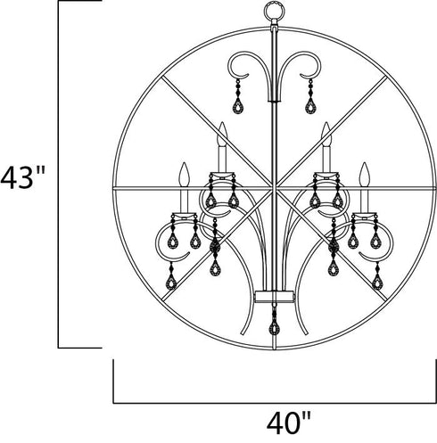 Maxim Orbit Single Pendant in Anthracite Polished Nickel Finish Model: 25147ARPN