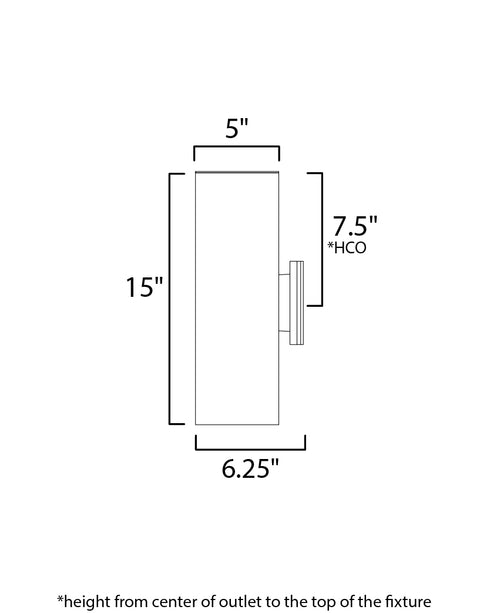 Maxim Outpost Outdoor Wall Mount in Black Finish Model: 86403BK
