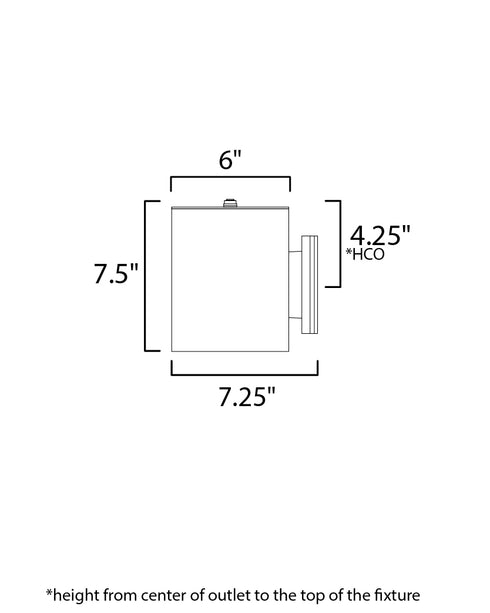 Maxim Outpost Outdoor Wall Mount in Bronze Finish Model: 26101BZ