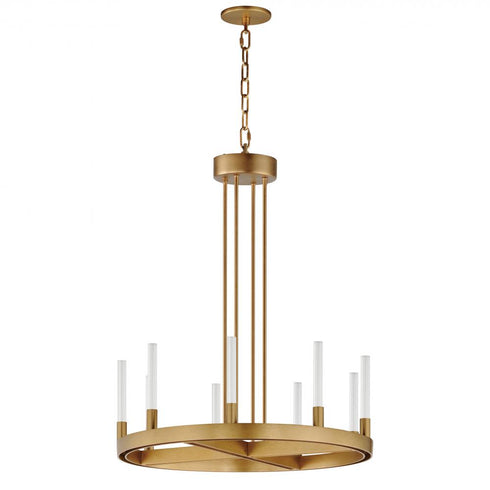 Maxim Ovation Single Tier Chandelier in Black Finish Model: 16162CRBK