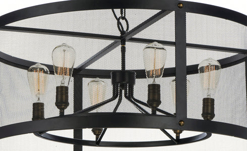 Maxim Palladium Chandelier in Black Natural Aged Brass Finish Model: 20114BKNAB