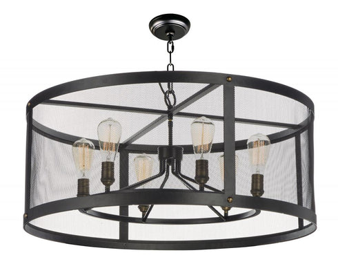 Maxim Palladium Chandelier in Black Natural Aged Brass Finish Model: 20114BKNAB
