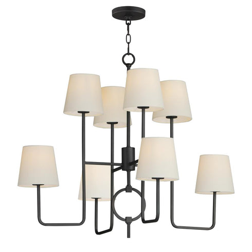 Maxim Paoli Multi Tier Chandelier in Charcoal Bronze Finish Model: 27728OFCHL
