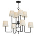Maxim Paoli Multi Tier Chandelier in Charcoal Bronze Finish Model: 27728OFCHL