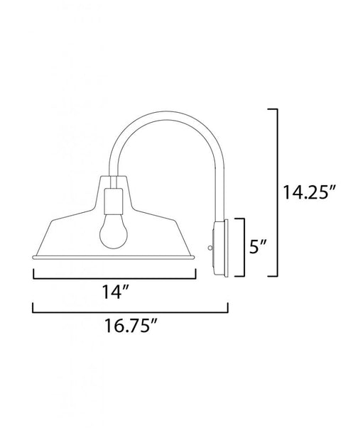 Maxim Pier M Outdoor Wall Mount in Black Finish Model: 35018EB