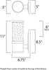 Maxim Pillar Outdoor Wall Mount in Galaxy Black Finish Model: 53685CLGBK