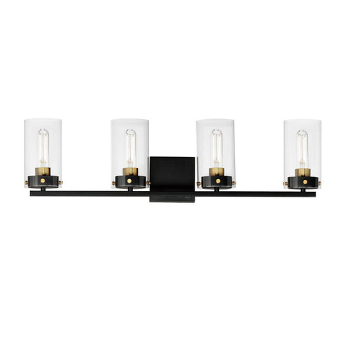 Maxim Pinn Bath Vanity in Black / Satin Brass Finish Model: 12404CLBKSBR