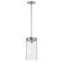 Maxim Pinn Single Pendant in Black / Satin Brass Finish Model: 12408CLBKSBR