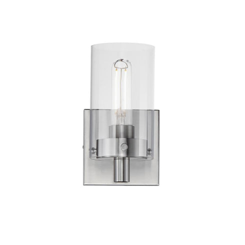 Maxim Pinn Wall Sconce in Black / Satin Brass Finish Model: 12401CLBKSBR