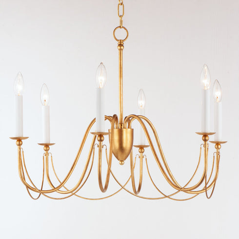 Maxim Plumette Chandelier in Gold Leaf Finish Model: 12166GL