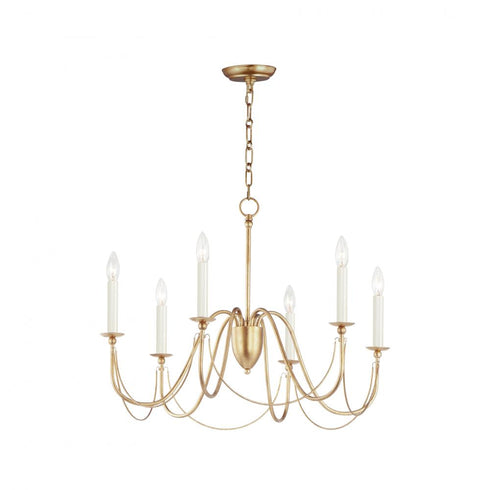 Maxim Plumette Chandelier in Gold Leaf Finish Model: 12166GL